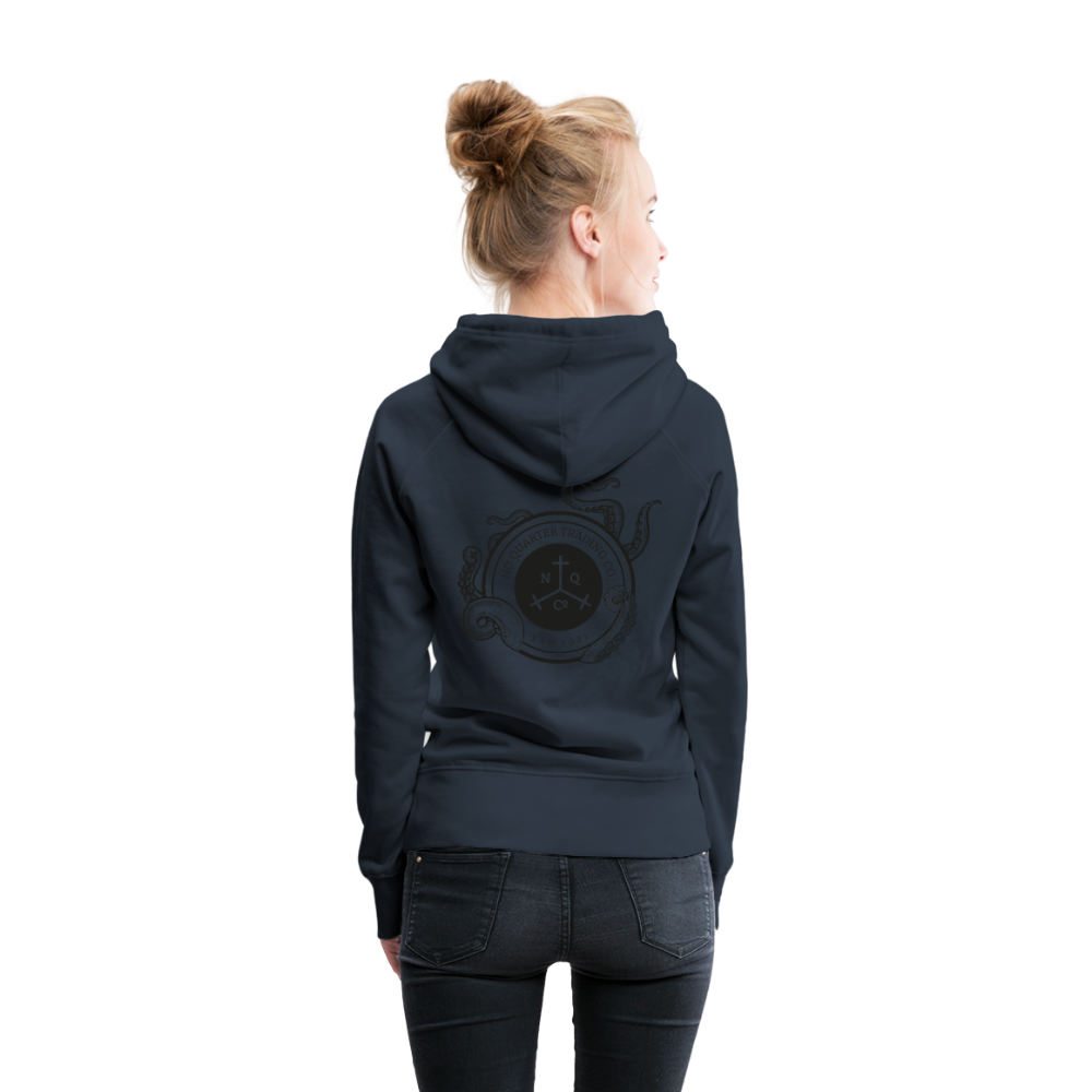 No Quarter Octopus Logo Women's Premium Hoodie - navy