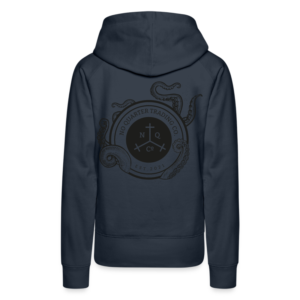 No Quarter Octopus Logo Women's Premium Hoodie - navy