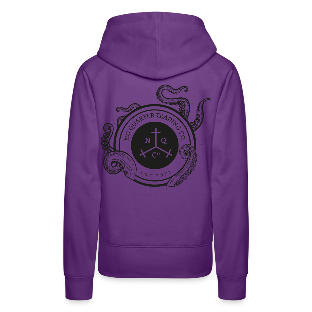 No Quarter Octopus Logo Women's Premium Hoodie - purple