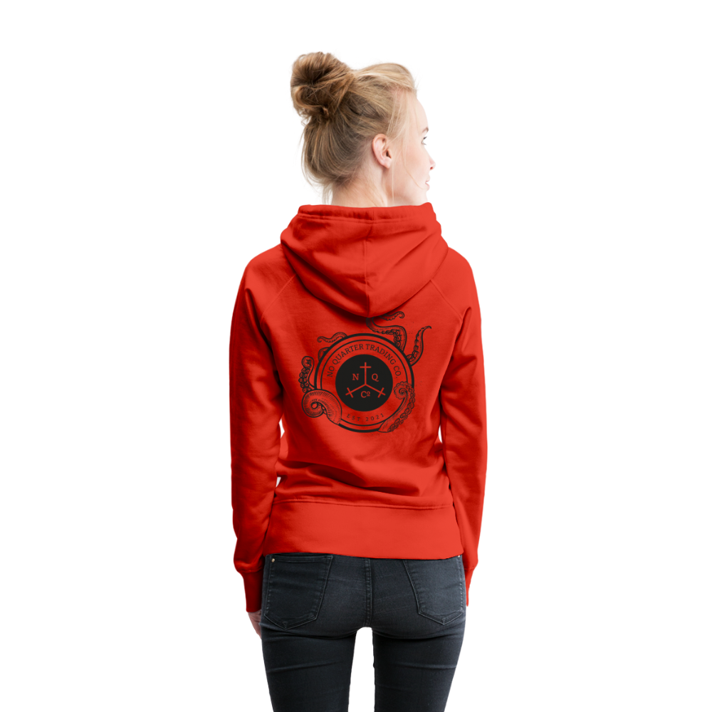 No Quarter Octopus Logo Women's Premium Hoodie - red