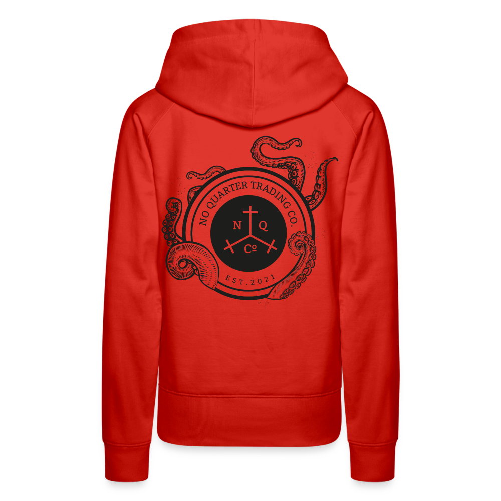 No Quarter Octopus Logo Women's Premium Hoodie - red