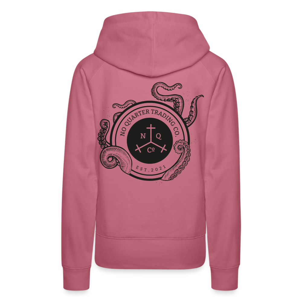 No Quarter Octopus Logo Women's Premium Hoodie - mauve