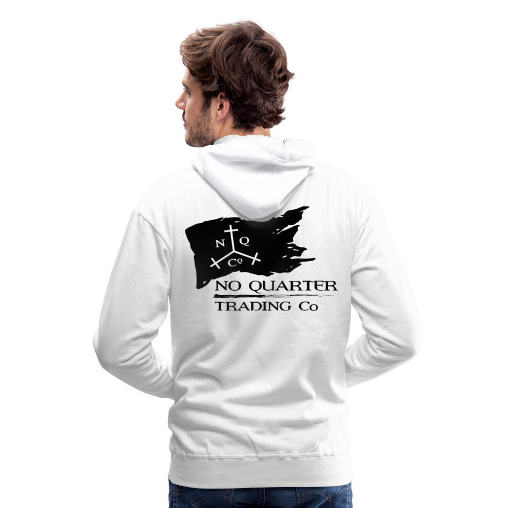 Black Flag Logo on Men’s Premium Hoodie - white