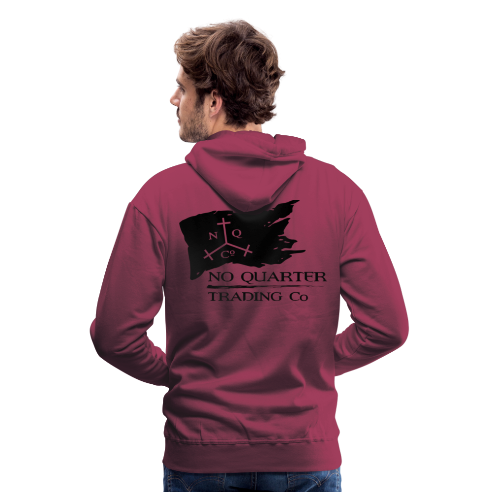 Black Flag Logo on Men’s Premium Hoodie - burgundy