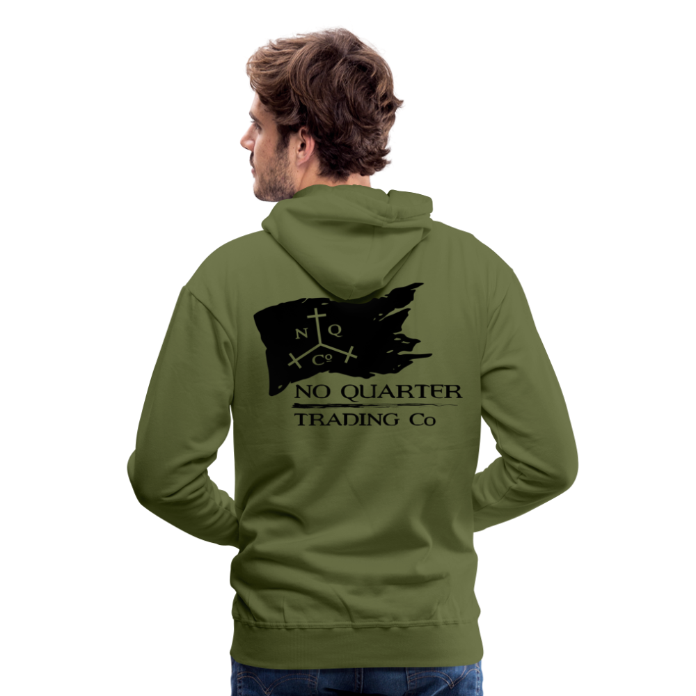 Black Flag Logo on Men’s Premium Hoodie - olive green