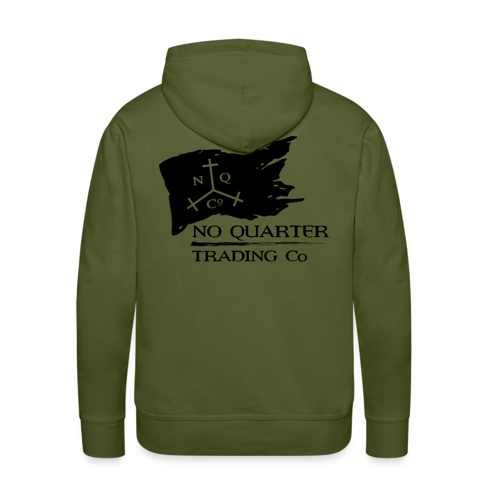 Black Flag Logo on Men’s Premium Hoodie - olive green